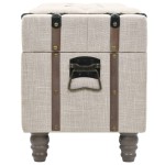 vidaXL Set bancă depozitare 3 buc, lemn masiv și oțel, 112x37x45 cm