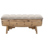 vidaXL Bancă depozitare, Lemn masiv și material textil 103x51x44 cm vidaXL Bancă depozitare, Lemn masiv și material textil 103x51x44 cm