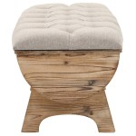 vidaXL Bancă depozitare, Lemn masiv și material textil 103x51x44 cm vidaXL Bancă depozitare, Lemn masiv și material textil 103x51x44 cm