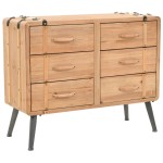 vidaXL Dulap cu sertare, lemn masiv de brad, 91 x 35 x 73 cm vidaXL Dulap cu sertare, lemn masiv de brad, 91 x 35 x 73 cm