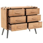 vidaXL Dulap cu sertare, lemn masiv de brad, 91 x 35 x 73 cm vidaXL Dulap cu sertare, lemn masiv de brad, 91 x 35 x 73 cm