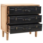 vidaXL Dulap cu sertare, lemn masiv de brad, 80 x 36 x 75 cm