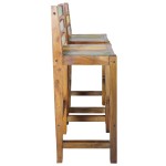 vidaXL Scaune de bar, 2 buc., lemn masiv reciclat