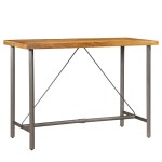 vidaXL Masă de bar din lemn masiv de tec reciclat, 150 x 70 x 106 cm vidaXL Masă de bar din lemn masiv de tec reciclat, 150 x 70 x 106 cm