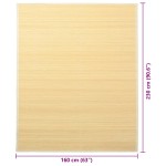 vidaXL Covor din bambus, 160 x 230 cm, natural vidaXL Covor din bambus, 160 x 230 cm, natural