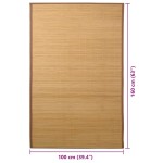 vidaXL Covor din bambus, maro, 100x160 cm