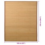 vidaXL Covor din bambus, 160 x 230 cm, maro