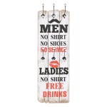 vidaXL Cuier de perete cu 6 cârlige MEN LADIES, 120 x 40 cm vidaXL Cuier de perete cu 6 cârlige MEN LADIES, 120 x 40 cm