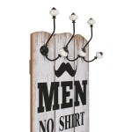 vidaXL Cuier de perete cu 6 cârlige MEN LADIES, 120 x 40 cm vidaXL Cuier de perete cu 6 cârlige MEN LADIES, 120 x 40 cm