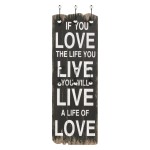 vidaXL Cuier de perete cu 6 cârlige, 120 x 40 cm, LOVE LIFE vidaXL Cuier de perete cu 6 cârlige, 120 x 40 cm, LOVE LIFE
