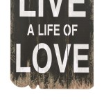vidaXL Cuier de perete cu 6 cârlige, 120 x 40 cm, LOVE LIFE vidaXL Cuier de perete cu 6 cârlige, 120 x 40 cm, LOVE LIFE