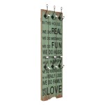 vidaXL Cuier de perete cu 6 cârlige, 120x40 cm, HAPPY LOVE vidaXL Cuier de perete cu 6 cârlige, 120x40 cm, HAPPY LOVE