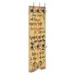 vidaXL Cuier de perete cu 6 cârlige FAMILY, 120 x 40 cm vidaXL Cuier de perete cu 6 cârlige FAMILY, 120 x 40 cm