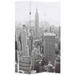 vidaXL Paravan cameră pliabil, 120x170 cm, New York pe zi, alb/negru vidaXL Paravan cameră pliabil, 120x170 cm, New York pe zi, alb/negru