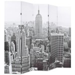 vidaXL Paravan cameră pliabil, 200x170 cm, New York pe zi, alb/negru vidaXL Paravan cameră pliabil, 200x170 cm, New York pe zi, alb/negru