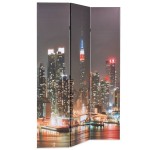 vidaXL Paravan cameră pliabil, 120x170 cm, New York pe timp de noapte vidaXL Paravan cameră pliabil, 120x170 cm, New York pe timp de noapte