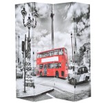 vidaXL Paravan cameră pliabil, 160x170 cm, autobuz londonez, negru/alb vidaXL Paravan cameră pliabil, 160x170 cm, autobuz londonez, negru/alb