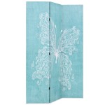vidaXL Paravan de cameră pliabil, albastru, 120 x 170 cm, fluture vidaXL Paravan de cameră pliabil, albastru, 120 x 170 cm, fluture