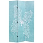 vidaXL Paravan de cameră pliabil, albastru, 120 x 170 cm, fluture vidaXL Paravan de cameră pliabil, albastru, 120 x 170 cm, fluture