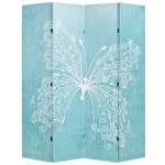 vidaXL Paravan cameră pliabil, albastru, 160 x 170 cm, fluture vidaXL Paravan cameră pliabil, albastru, 160 x 170 cm, fluture
