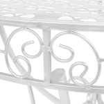 vidaXL Masă laterală tip vintage argintiu 72x36x74 cm metal semirotund vidaXL Masă laterală tip vintage argintiu 72x36x74 cm metal semirotund