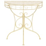 vidaXL Masă laterală stil vintage semirotundă metal 72x36x74 cm auriu vidaXL Masă laterală stil vintage semirotundă metal 72x36x74 cm auriu