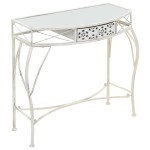 vidaXL Masă laterală stil franțuzesc, alb, 82 x 39 x 76 cm, metal vidaXL Masă laterală stil franțuzesc, alb, 82 x 39 x 76 cm, metal