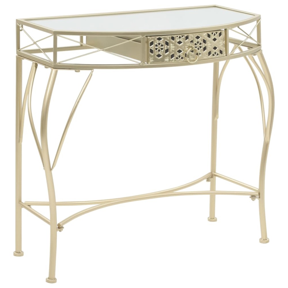 vidaXL Masă laterală stil franțuzesc, auriu, 82 x 39 x 76 cm, metal