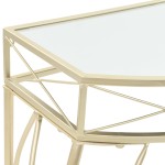 vidaXL Masă laterală stil franțuzesc, auriu, 82 x 39 x 76 cm, metal vidaXL Masă laterală stil franțuzesc, auriu, 82 x 39 x 76 cm, metal