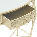 vidaXL Masă laterală stil franțuzesc, auriu, 82 x 39 x 76 cm, metal vidaXL Masă laterală stil franțuzesc, auriu, 82 x 39 x 76 cm, metal