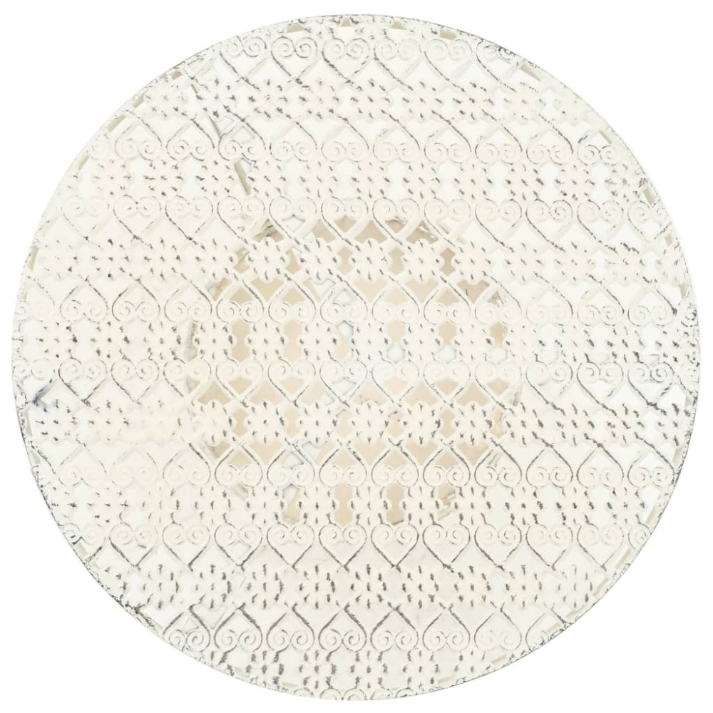 vidaXL Masă bistro în stil vintage rotundă, alb, 40x70 cm, metal