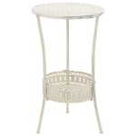 vidaXL Masă bistro în stil vintage rotundă, alb, 40x70 cm, metal