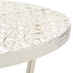 vidaXL Masă bistro în stil vintage rotundă, alb, 40x70 cm, metal