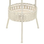 vidaXL Masă bistro în stil vintage rotundă, alb, 40x70 cm, metal