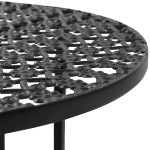 vidaXL Masă de bistro, negru, 40 x 70 cm, metal vidaXL Masă de bistro, negru, 40 x 70 cm, metal