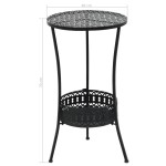 vidaXL Masă de bistro, negru, 40 x 70 cm, metal vidaXL Masă de bistro, negru, 40 x 70 cm, metal