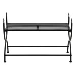 vidaXL Bancă în stil vintage, negru, metal, 83x42x55 cm vidaXL Bancă în stil vintage, negru, metal, 83x42x55 cm