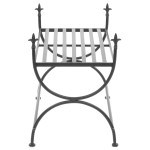 vidaXL Bancă în stil vintage, negru, metal, 83x42x55 cm vidaXL Bancă în stil vintage, negru, metal, 83x42x55 cm