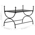 vidaXL Bancă în stil vintage, negru, metal, 83x42x55 cm vidaXL Bancă în stil vintage, negru, metal, 83x42x55 cm