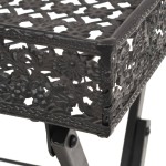 vidaXL Măsuță de ceai pliabilă stil vintage negru 58x35x72 cm metal vidaXL Măsuță de ceai pliabilă stil vintage negru 58x35x72 cm metal
