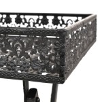 vidaXL Măsuță de ceai pliabilă stil vintage negru 58x35x72 cm metal vidaXL Măsuță de ceai pliabilă stil vintage negru 58x35x72 cm metal