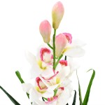 vidaXL Plantă artificială Orhidee Cymbidium cu ghiveci 100 cm verde vidaXL Plantă artificială Orhidee Cymbidium cu ghiveci 100 cm verde