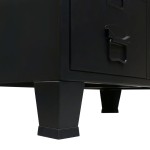 vidaXL Șifonier, stil industrial, 67 x 35 x 107 cm, negru, metal vidaXL Șifonier, stil industrial, 67 x 35 x 107 cm, negru, metal