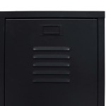 vidaXL Șifonier, stil industrial, 67 x 35 x 107 cm, negru, metal vidaXL Șifonier, stil industrial, 67 x 35 x 107 cm, negru, metal