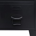 vidaXL Șifonier, stil industrial, 67 x 35 x 107 cm, negru, metal vidaXL Șifonier, stil industrial, 67 x 35 x 107 cm, negru, metal
