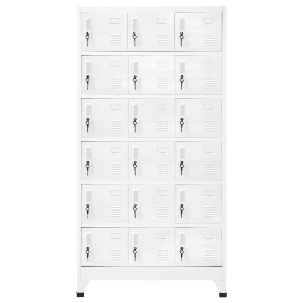 vidaXL Dulap vestiar cu 18 compartimente, 90x40x180 cm, metal