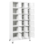 vidaXL Dulap vestiar cu 18 compartimente, 90x40x180 cm, metal