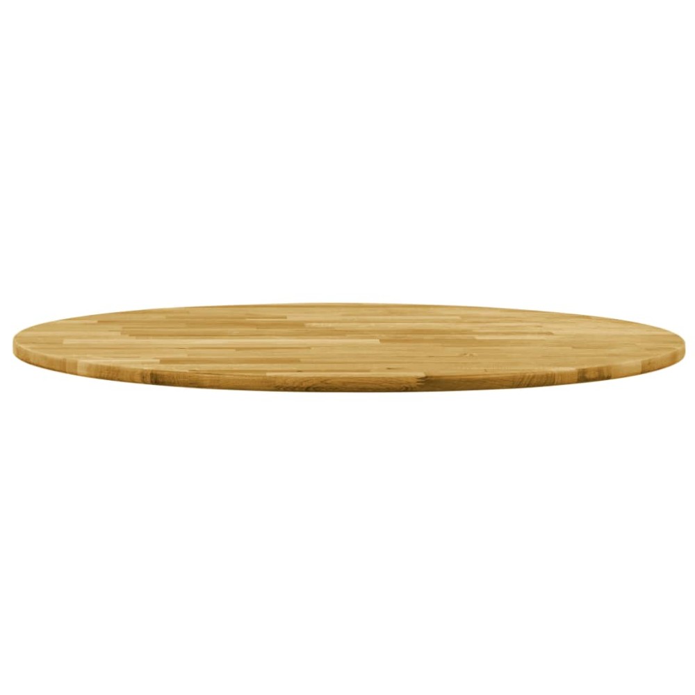 vidaXL Blat de masă, lemn masiv de stejar, rotund, 23 mm, 700 mm