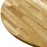vidaXL Blat de masă, lemn masiv de stejar, rotund, 23 mm, 700 mm