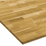 vidaXL Blat de masă, lemn masiv de stejar, pătrat, 23 mm, 80x80 cm